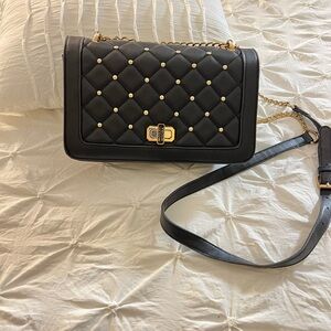 Badgley Mischka Quilted Crossbody with studs